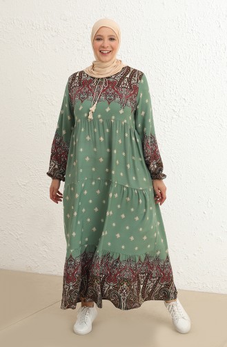 Robe Hijab Vert noisette 5075-05