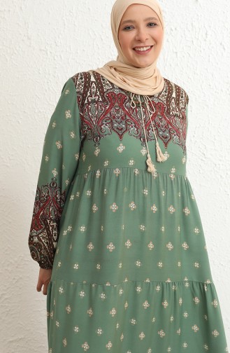Robe Hijab Vert noisette 5075-05
