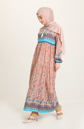 Powder Hijab Dress 5076-03