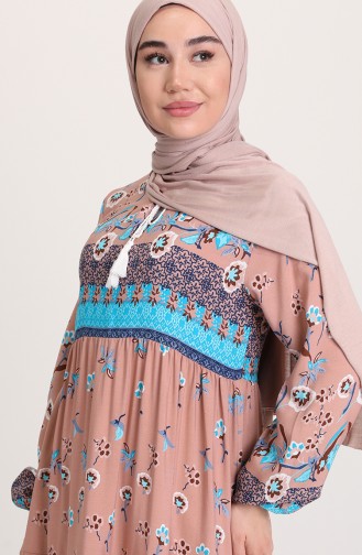 Powder Hijab Dress 5076-03
