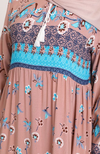 Powder Hijab Dress 5076-03