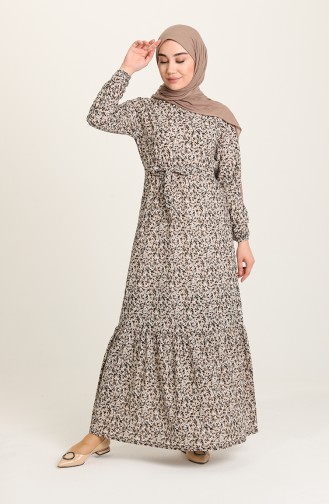Mink Hijab Dress 1777-04
