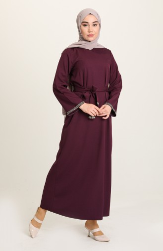 Lila Hijab Kleider 3296-02