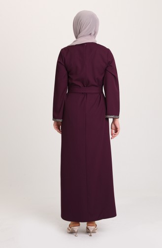 Purple Hijab Dress 3296-02