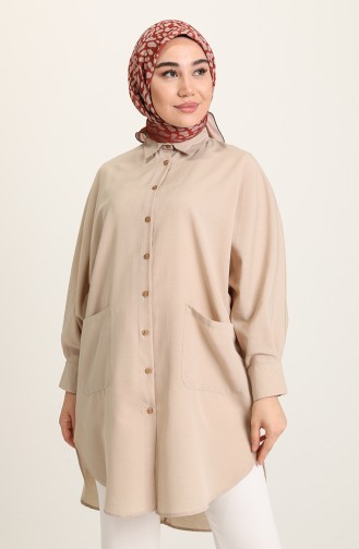 Pocket Tunic 2561-01 Beige 2561-01