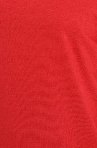 Tofisa Kapüşonlu Spor Tunik 3426-05 Kırmızı