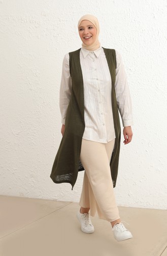 Khaki Gilet 8511-02