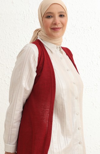 Claret red Gilet 8511-03