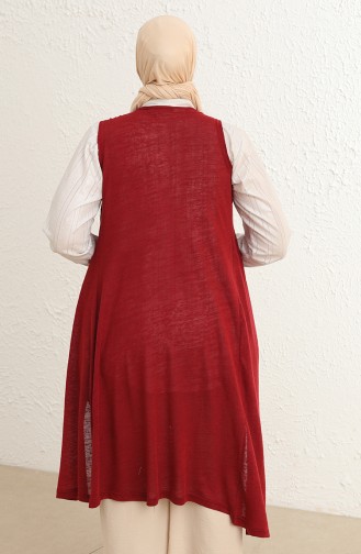 Claret red Gilet 8511-03