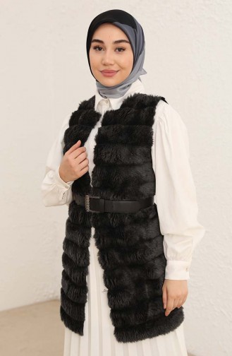 Tofisa Kürklü Yelek 3320-01 Füme