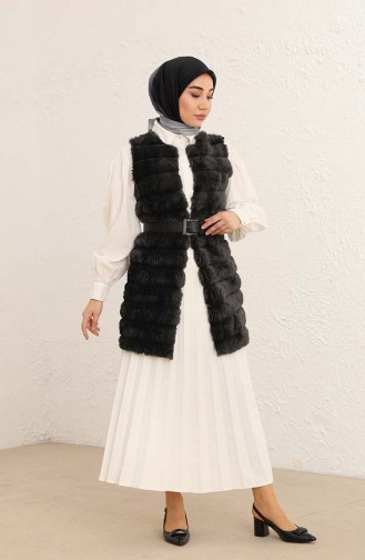 Tofisa Kürklü Yelek 3320-01 Füme