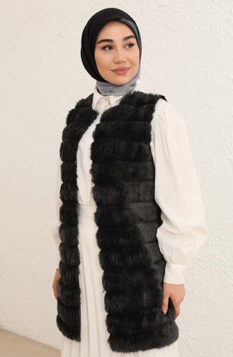 Tofisa Kürklü Yelek 3320-01 Füme
