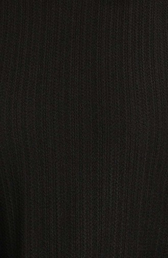 Bürümcük Kumaş Tunik Pantolon İkili Takım 20012-03 Siyah