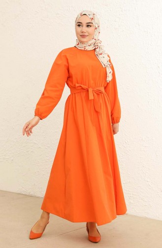 Orange Hijab Dress 2289-03