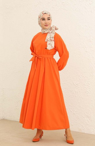 Orange Hijab Dress 2289-03