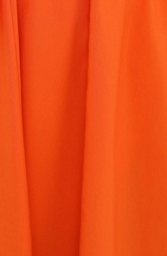 Yarasa Kol Kuşaklı Elbise 2289-03 Oranj