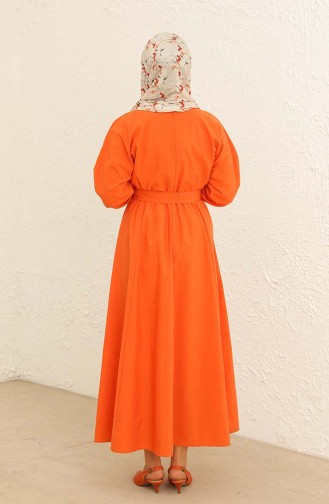 Orange Hijab Dress 2289-03