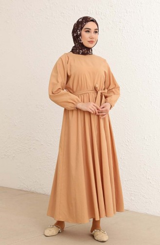 Beige Hijab Kleider 2289-06