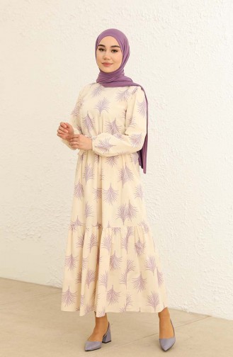 Lila Hijab Kleider 2314-01