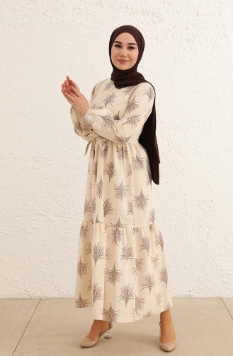 Braun Hijab Kleider 2314-02