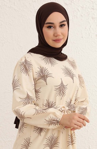 Braun Hijab Kleider 2314-02