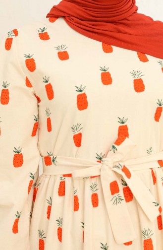 Orange Hijab Dress 2319-02