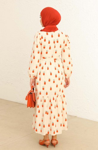 Orange Hijab Dress 2319-02