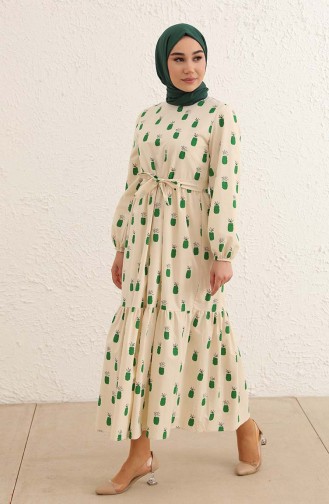 Green Hijab Dress 2319-03