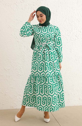 فستان أخضر حشيشي 2335-04