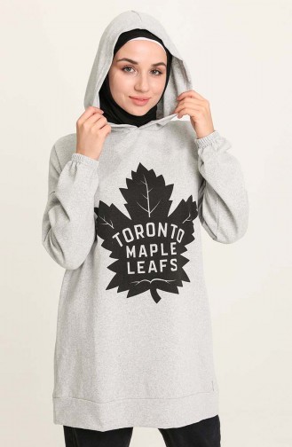 Tofisa Kapüşonlu Sweatshirt 10760-02 Gri