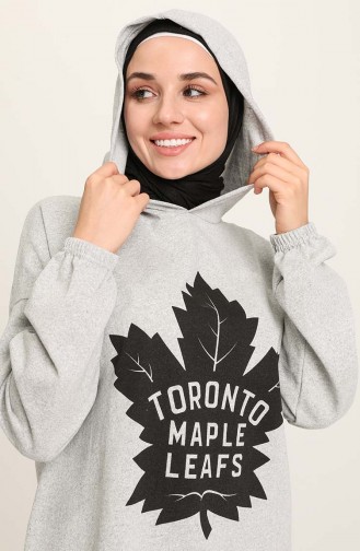 Tofisa Kapüşonlu Sweatshirt 10760-02 Gri