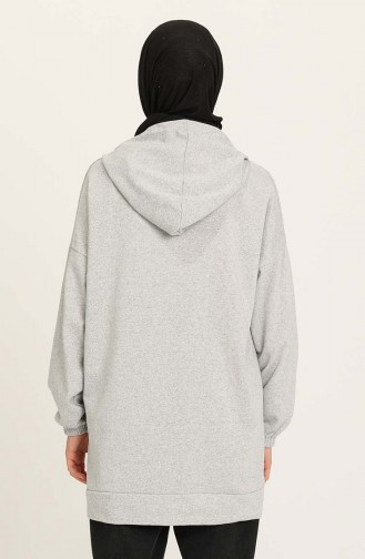 Tofisa Kapüşonlu Sweatshirt 10760-02 Gri