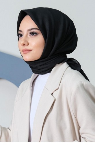 Afvente Pamuk Eşarp Siyah Dpe04 117
