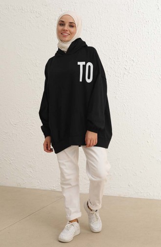 Sweatshirt Noir 10755-04