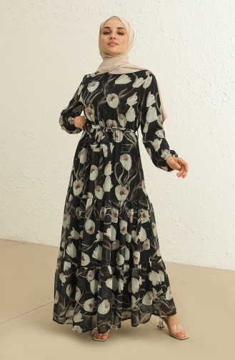 Black İslamitische Jurk 3051-01