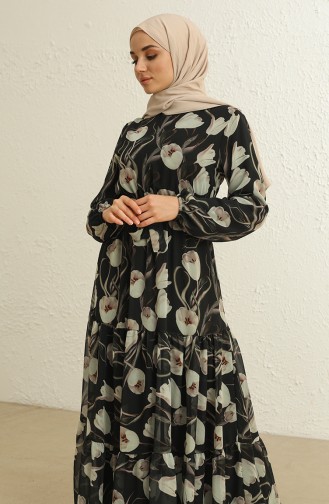 Black İslamitische Jurk 3051-01
