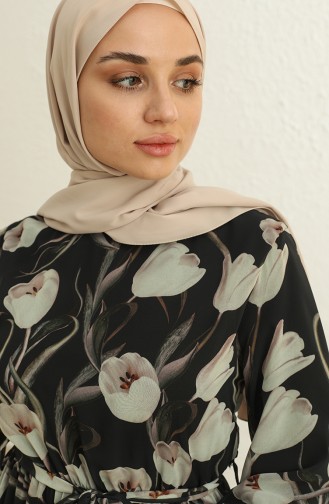Black İslamitische Jurk 3051-01