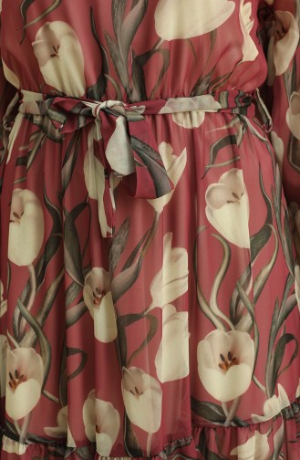 Dusty Rose Hijab Dress 3051-02