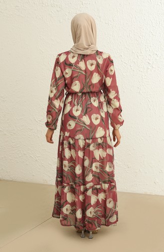 Dusty Rose Hijab Dress 3051-02