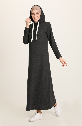 Anthracite Hijab Dress 3227-01