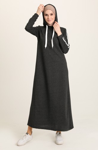Anthracite Hijab Dress 3227-01