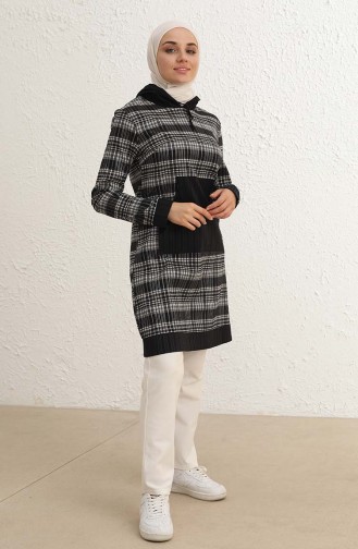 Kanguru Cepli Kapüşonlu Tunik 801033 Siyah