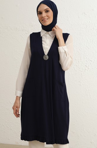 Navy Blue Gilet 5068-02