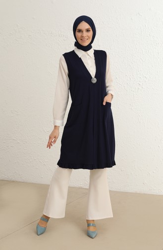 Navy Blue Gilet 5068-02