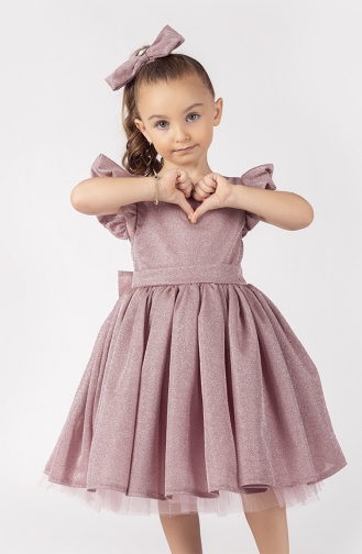 Robe Enfant Rose Pâle 43C-03