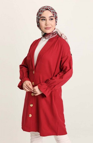 Tofisa Düğmeli Ceket 3018-01 Bordo