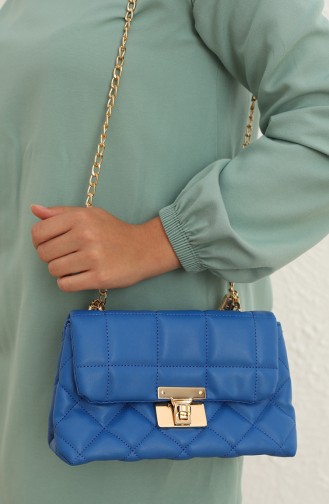Saks-Blau Schultertasche 0102-01