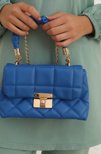 Saks-Blau Schultertasche 0102-01