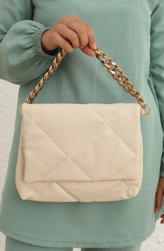 Creme Schultertasche 0114-01