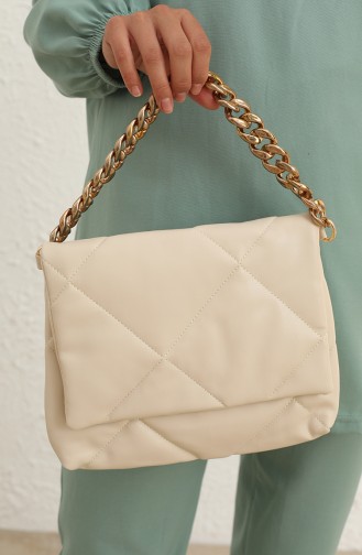 Creme Schultertasche 0114-01